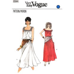 8344 VOG EZ OFF SHOULDR PEASANT DRESS LENGTHS,SCARF PATTERN 6-10